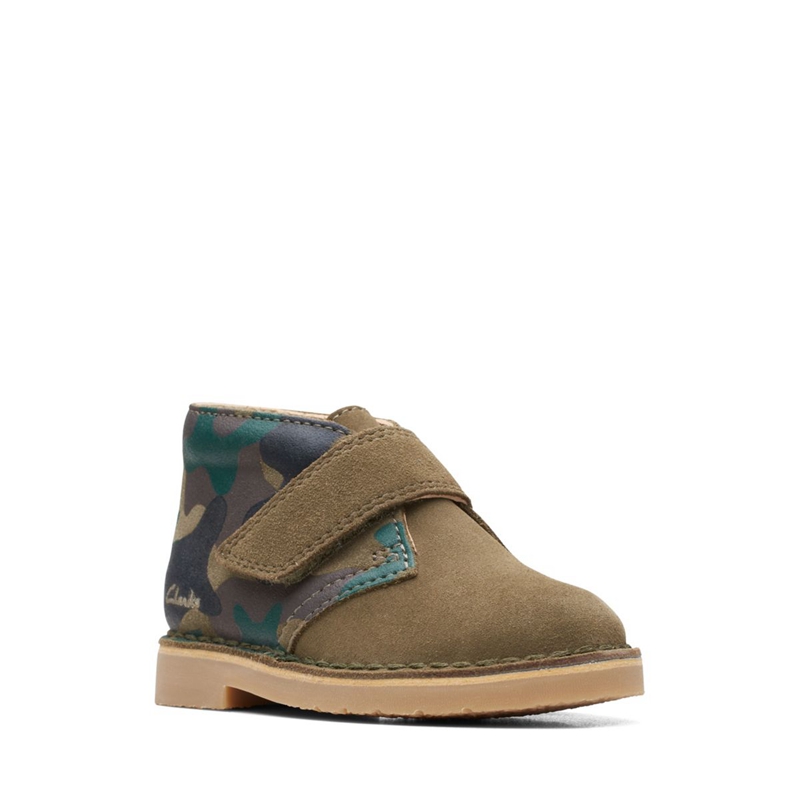 Bottes Du Désert Clarks 2 Toddler Camo Kaki Enfant|JRJ-1727245