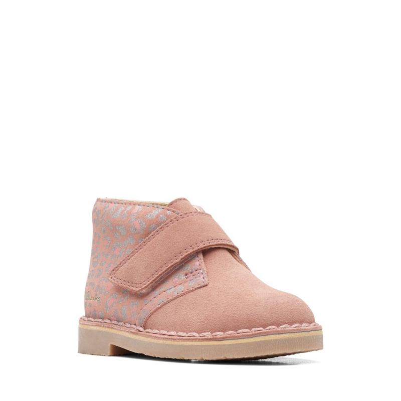 Bottes Chukka Clarks 2 Toddler Combi Rose Clair Enfant|ZYJ-6238415