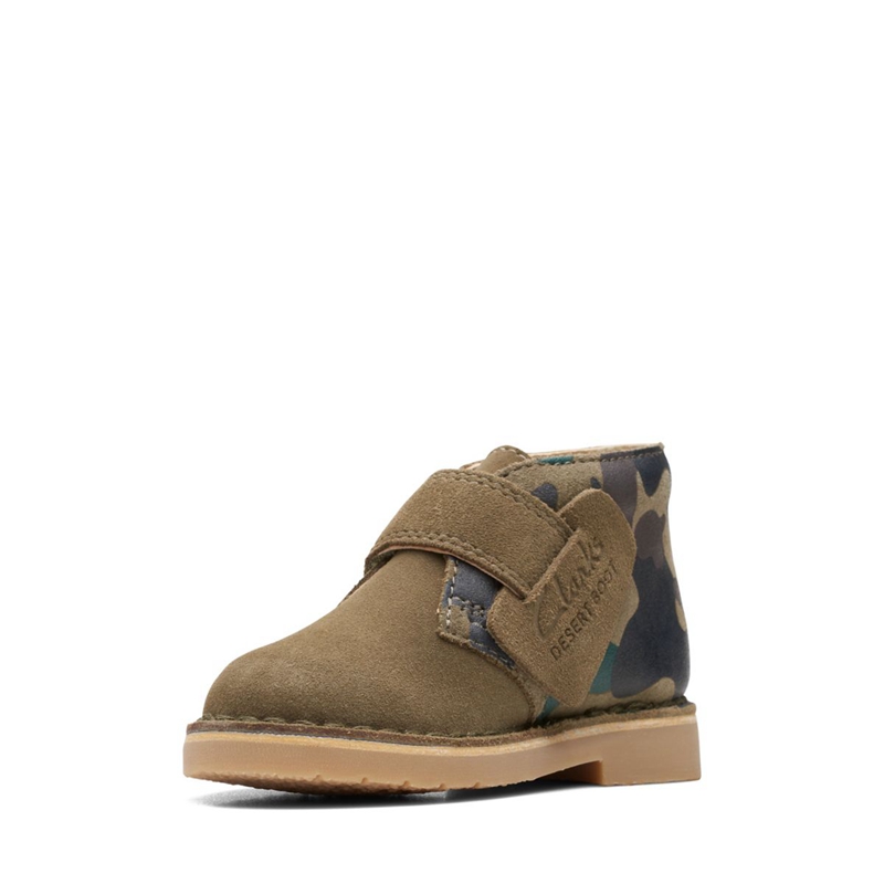 Bottes Du Désert Clarks 2 Toddler Camo Kaki Enfant|JRJ-1727245