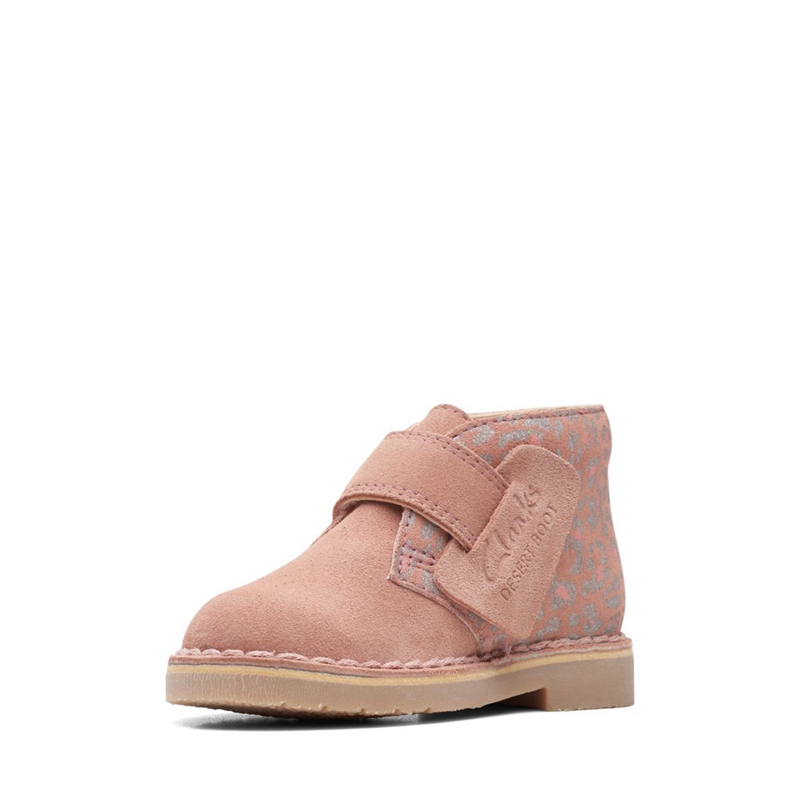 Bottes Chukka Clarks 2 Toddler Combi Rose Clair Enfant|ZYJ-6238415